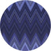 Square Patterned Royal Blue Rug, pat3589blu