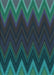 Patterned Dark Cyan Green Rug, pat3589lblu