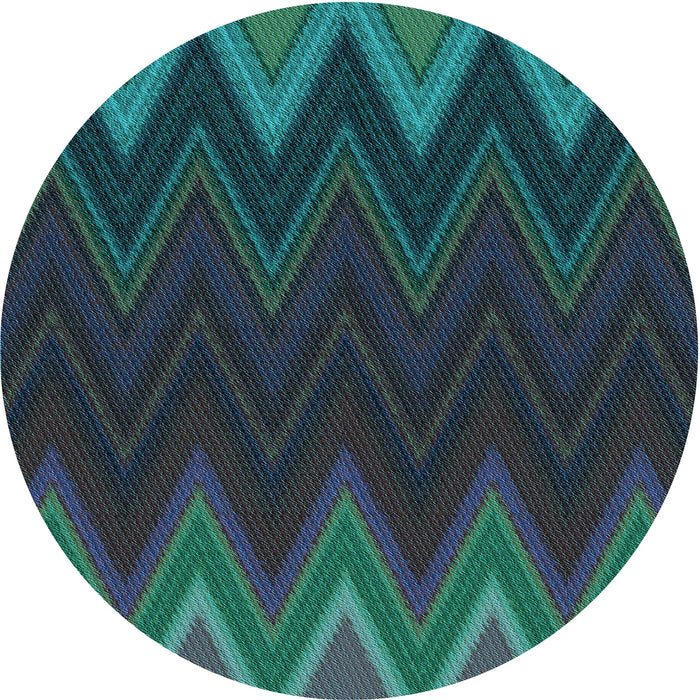 Square Machine Washable Transitional Dark Cyan Green Rug in a Living Room, wshpat3589lblu