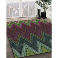 Patterned Mid Gray Novelty Rug, pat3589