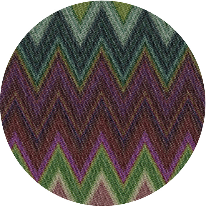 Sideview of Patterned Mid Gray Novelty Rug, pat3589