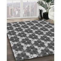 Patterned Dark Gray Rug, pat359gry