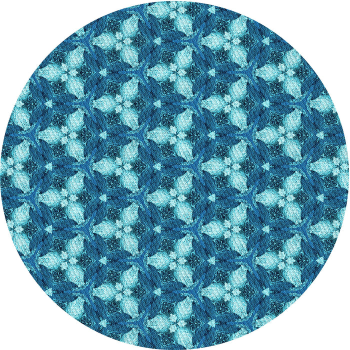 Square Patterned Blue Rug, pat359lblu