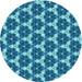 Square Machine Washable Transitional Blue Rug in a Living Room, wshpat359lblu