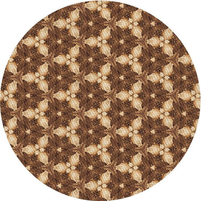 Square Patterned Red Brown Rug, pat359org
