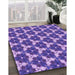 Machine Washable Transitional Amethyst Purple Rug in a Family Room, wshpat359pur