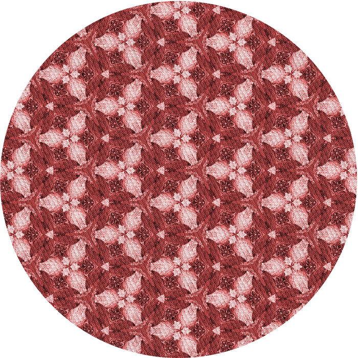 Square Patterned Pastel Red Pink Rug, pat359rd