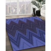 Patterned Royal Blue Rug, pat3590blu