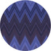 Square Patterned Royal Blue Rug, pat3590blu