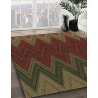 Patterned Oak Brown Rug, pat3590brn