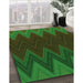 Machine Washable Transitional Dark Forest Green Rug in a Family Room, wshpat3590grn