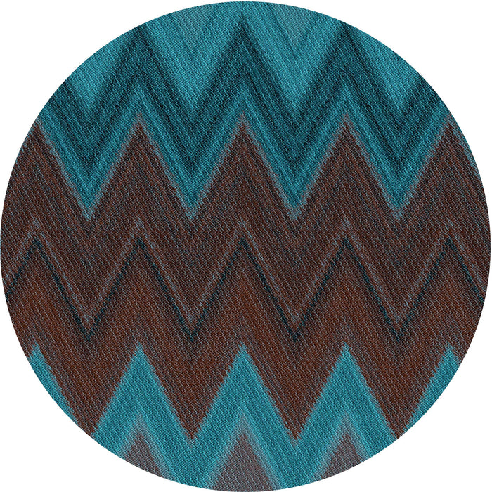 Square Patterned Dark Cyan Green Rug, pat3590lblu