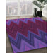 Machine Washable Transitional Clematis Violet Purple Rug in a Family Room, wshpat3590pur