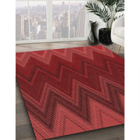 Patterned Red Rug, pat3590rd