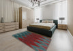 Patterned Gray Novelty Rug in a Bedroom, pat3590