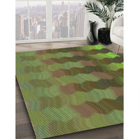 Patterned Green Rug, pat3591grn