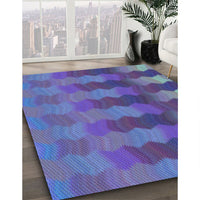 Patterned Amethyst Purple Rug, pat3591lblu