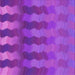 Round Machine Washable Transitional Bright Neon Pink Purple Rug, wshpat3591pur
