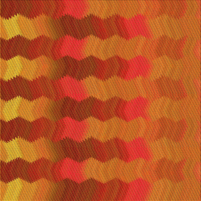 Round Machine Washable Transitional Neon Orange Rug, wshpat3591yw