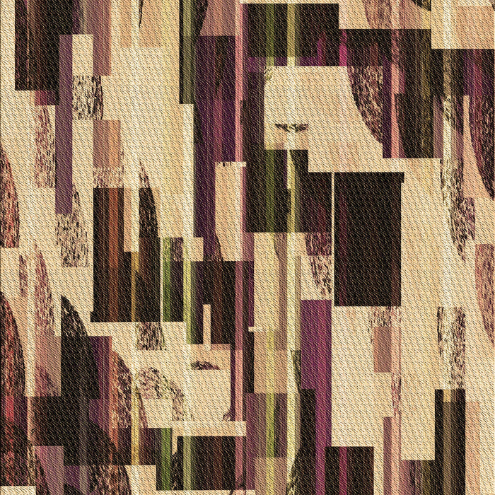 Patterned Yellow Orange Rug, pat3592brn