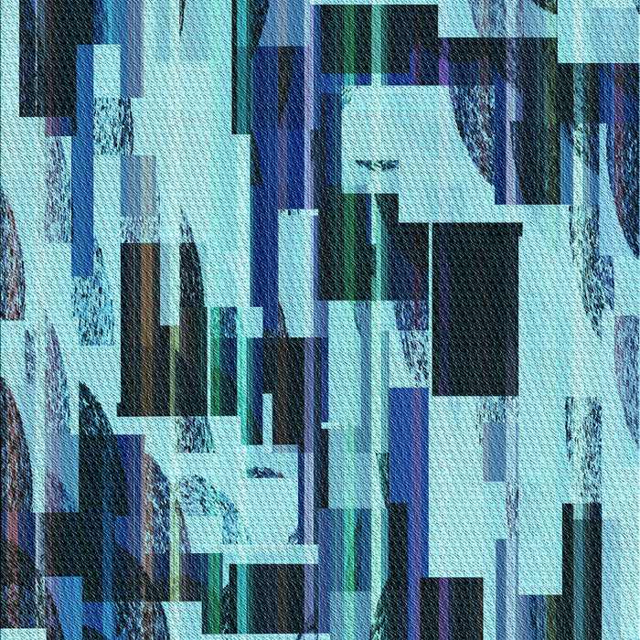 Machine Washable Transitional Diamond Blue Rug, wshpat3592lblu