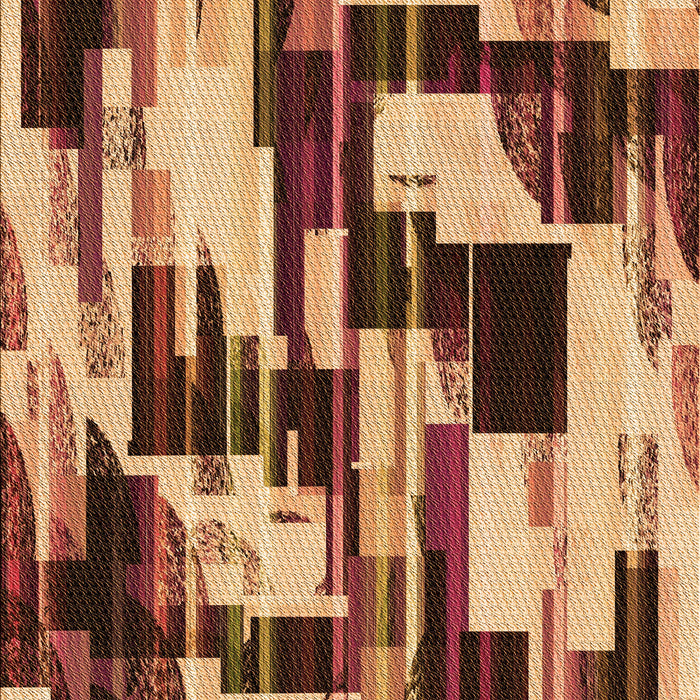 Patterned Yellow Orange Rug, pat3592org