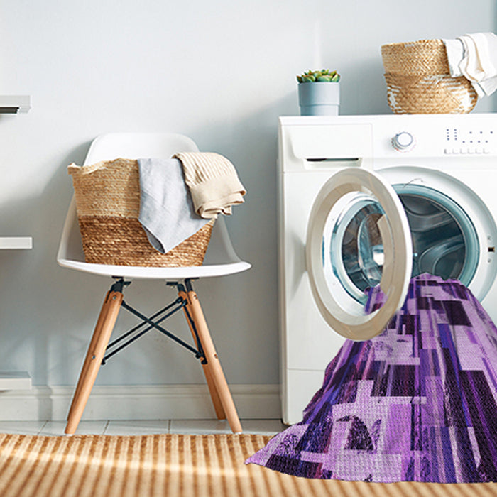 Machine Washable Transitional Violet Purple Rug in a Washing Machine, wshpat3592pur