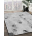 Machine Washable Transitional Gunmetal Gray Rug in a Family Room, wshpat3593gry