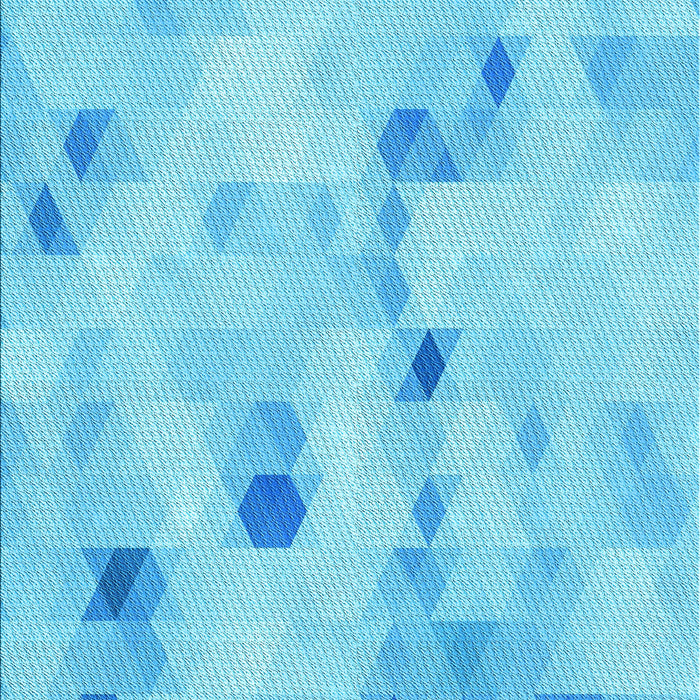 Machine Washable Transitional Bright Turquoise Blue Rug, wshpat3593lblu