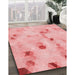 Machine Washable Transitional Pink Rug in a Family Room, wshpat3593rd