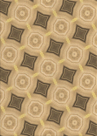 Machine Washable Transitional Yellow Orange Rug, wshpat3594brn