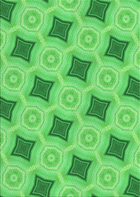 Machine Washable Transitional Neon Green Rug, wshpat3594grn