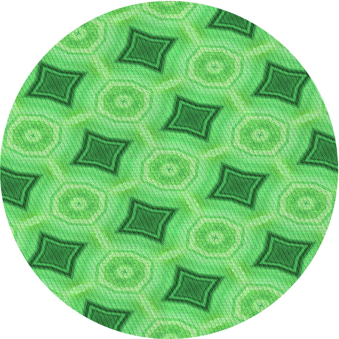 Square Patterned Neon Green Rug, pat3594grn