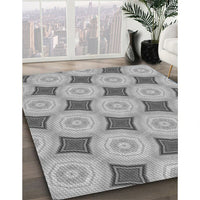 Patterned Platinum Gray Rug, pat3594gry