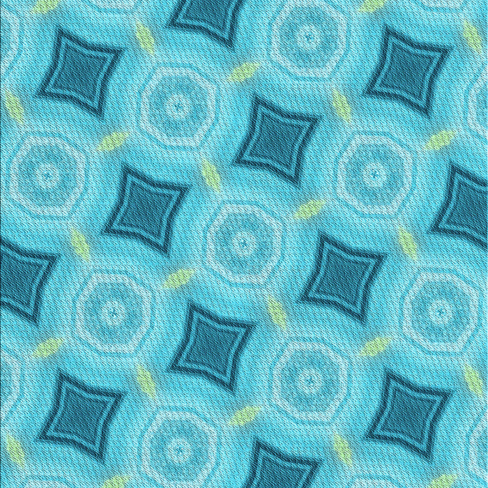 Patterned Dark Turquoise Green Rug, pat3594lblu
