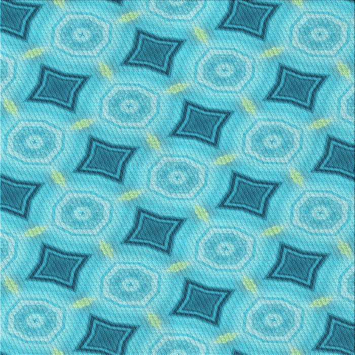 Round Machine Washable Transitional Dark Turquoise Green Rug, wshpat3594lblu