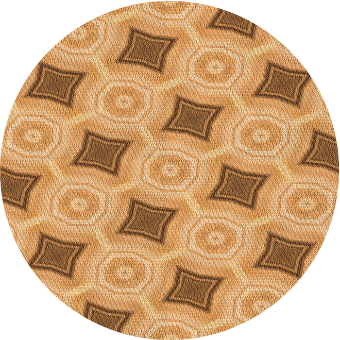 Square Patterned Orange Rug, pat3594org