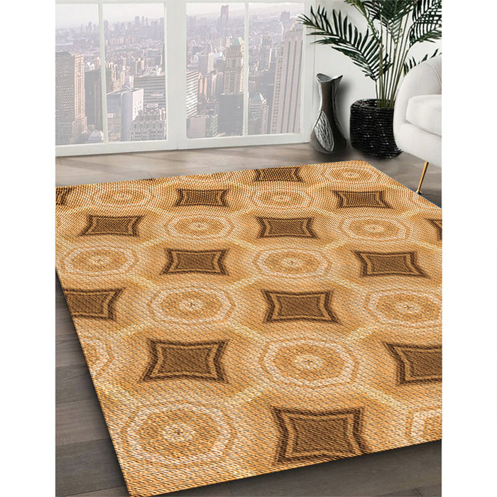Machine Washable Transitional Orange Rug in a Family Room, wshpat3594org