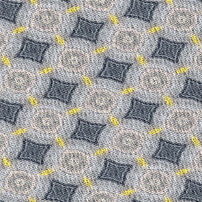 Square Patterned Gray Novelty Rug, pat3594