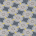 Square Patterned Gray Novelty Rug, pat3594