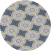 Sideview of Patterned Gray Novelty Rug, pat3594