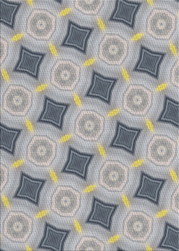 Patterned Gray Novelty Rug, pat3594