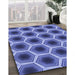 Machine Washable Transitional Sky Blue Rug in a Family Room, wshpat3595blu