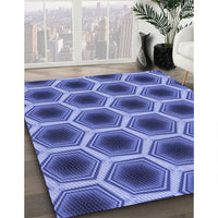 Patterned Sky Blue Rug, pat3595blu