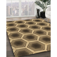 Patterned Golden Gold Rug, pat3595brn