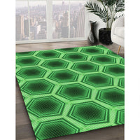 Patterned Green Rug, pat3595grn