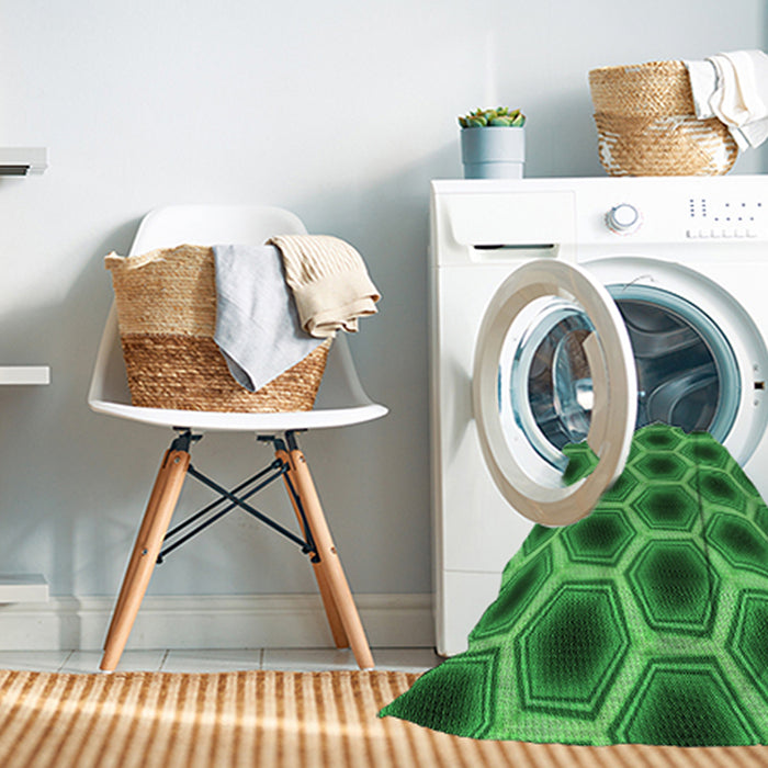 Machine Washable Transitional Green Rug in a Washing Machine, wshpat3595grn