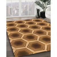 Patterned Saddle Brown Rug, pat3595org