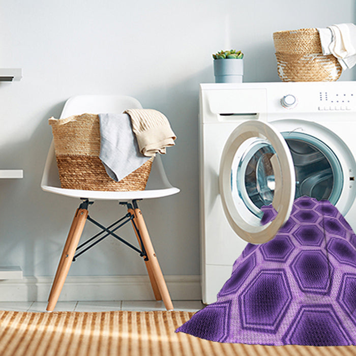 Machine Washable Transitional Amethyst Purple Rug in a Washing Machine, wshpat3595pur