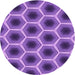 Square Patterned Amethyst Purple Rug, pat3595pur